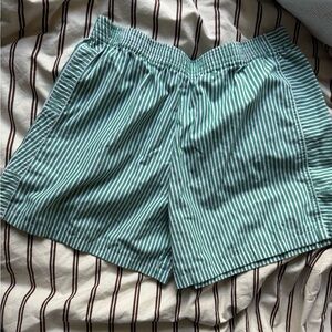 Green Striped boxer Shorts